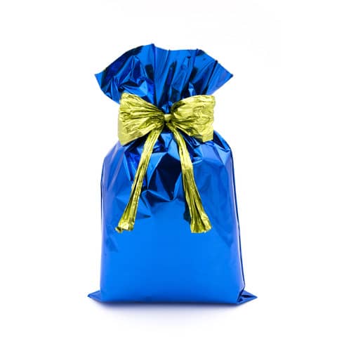 Buste regalo metallizzate Italpak - formato 40x60 cm - conf. 25 pz blu X007006406000